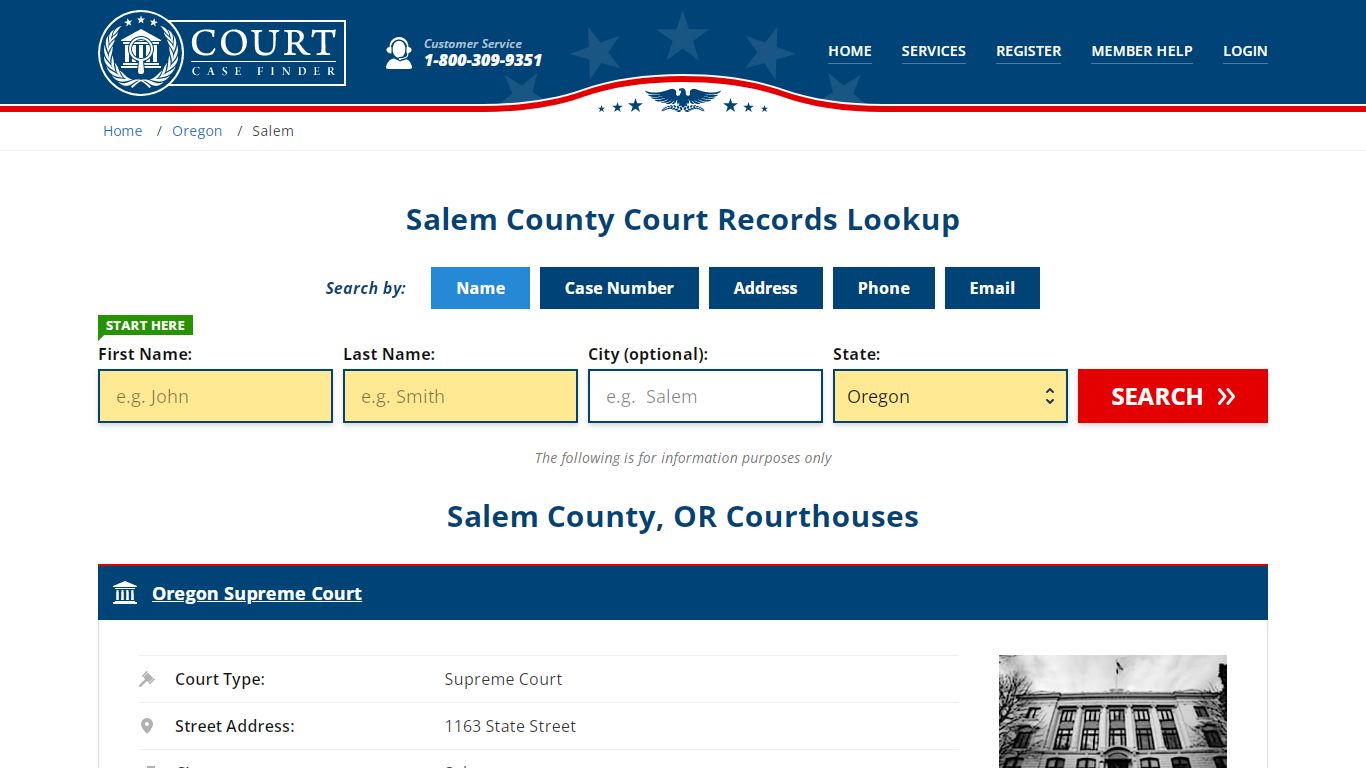 Salem County Court Records | OR Case Lookup